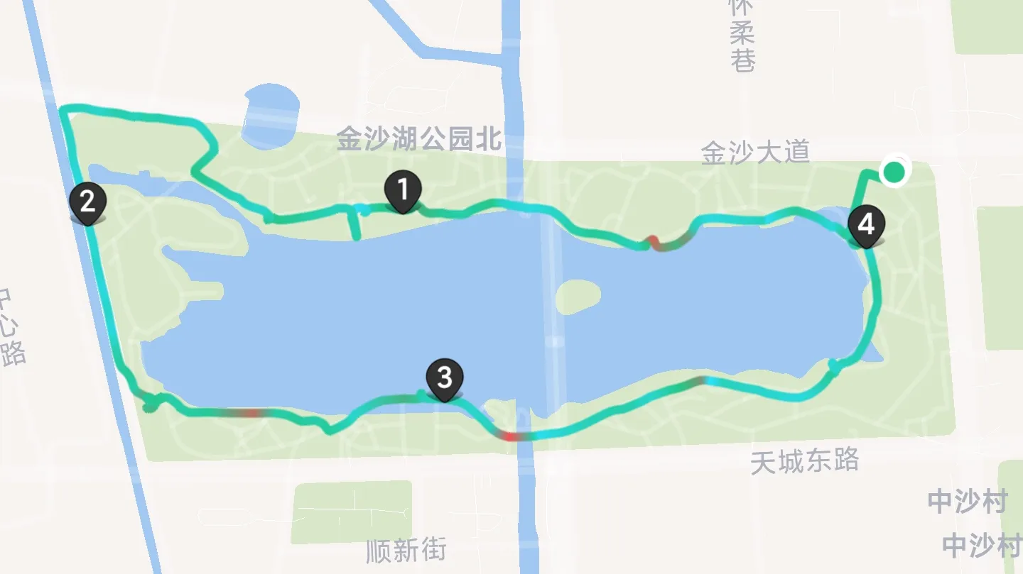 环金沙湖路线截图